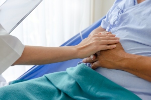 old patient in hospital