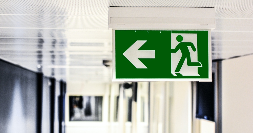 fire safety exit sign